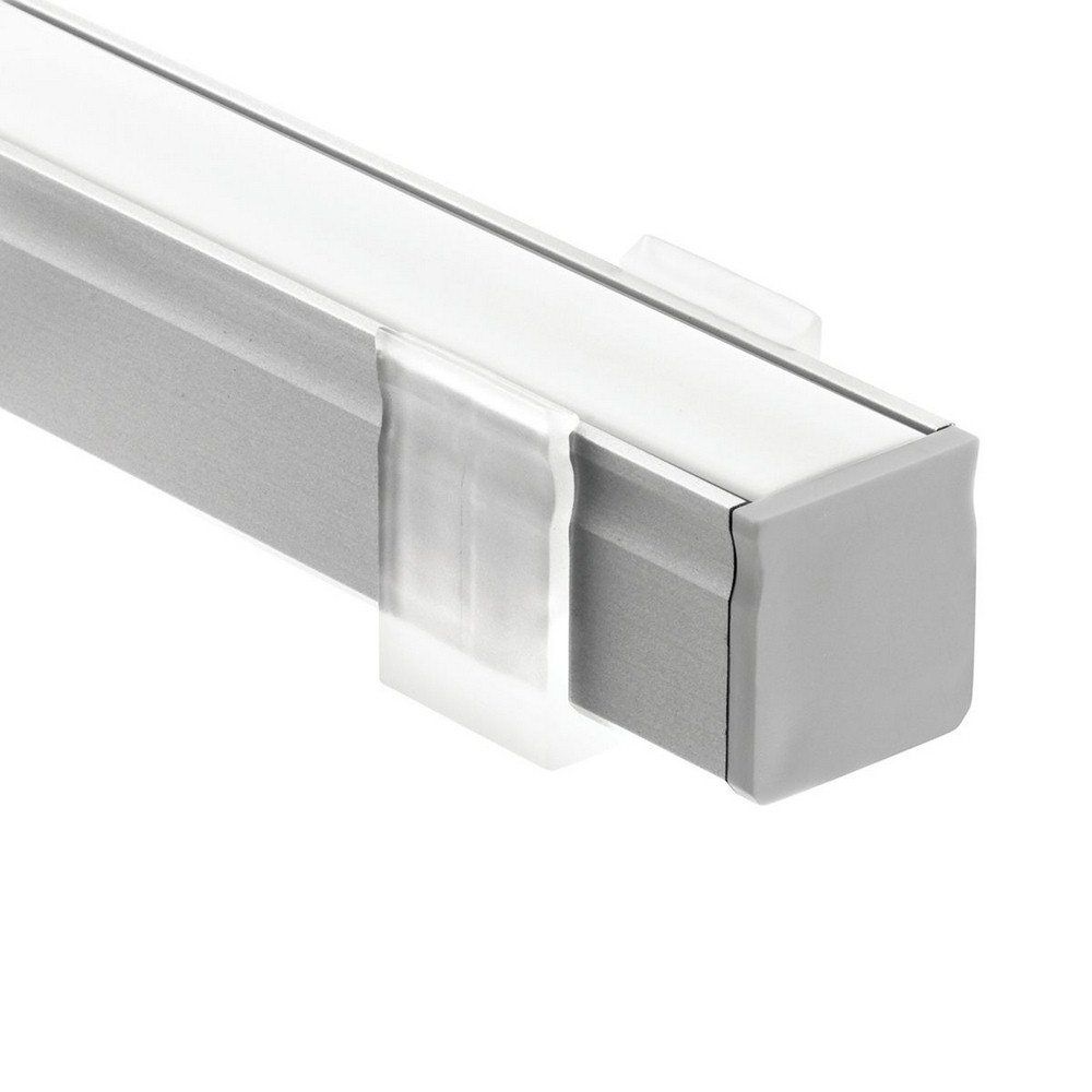 0.5 inches tall by 0.75 inches wide with Utilitarian inspirations Kichler Lighting 1TEK1STRC4SIL ILS TE Series Silver Finish Standard Depth Recessed Channel Kit 