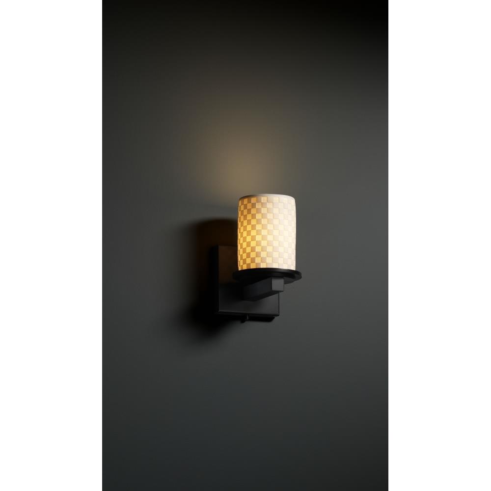 Justice Design Group Lighting CNDL-8441-14-AMBR-CROM Candlearia Era 1-Light Wall Sconce Finish with Faux Candle Amber-Cylinder with Metal Rim Shade Polished Chrome 